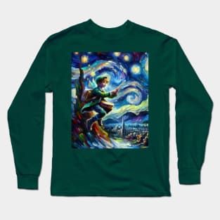 Fairy at Starry Night Long Sleeve T-Shirt